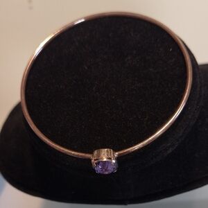 Avon Silver Bracelet with Purple Gem